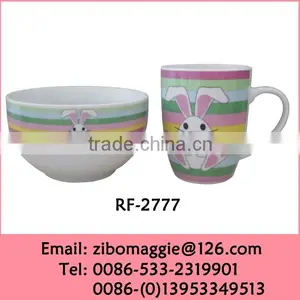 Porcelain Dinnerware Set Include Coffee Mug and Dinner Plate Made In China thumbnail-1