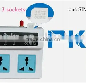 AC 90-245V SMS/DIAL Remote Controlled 2200W GSM Power Socket Extension Style With 3 Universal Sockets for US/EU/UK Standard Plug thumbnail-2