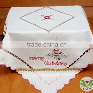 Golden Ribbon Embroidery White Christmas Wholesale Fabric for Tablecloth Lmzc1002(1) thumbnail-1