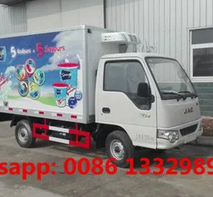 Cheaper Price JAC Brand 4*2 LHD Gasoline Engine Refrigerated Truck for Cold Drinkings and Ice-cream Transportation for Sale thumbnail-2