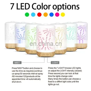 Ultrasonic Diffuser For Essential Oil White Ceramic Aromatherapy Diffuser 7 Color Changing Light thumbnail-4