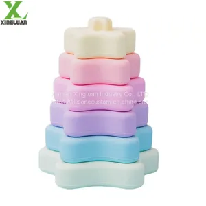 Hot Sale Christmas Tree Silicone Stacking Toy Montessori Educational Blocks & Model Building Toys Stacker Toys thumbnail-3