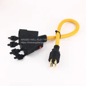 NEMA L14-30P / 5-15R 5-20R Clear PVC Generator Extension Cords/Special Use thumbnail-3