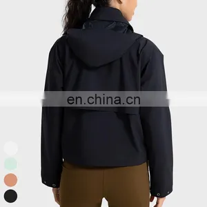 Multi-functional Removable Hood Trench Windbreaker Windproof Waterproof Coat Custom Outdoor Jackets Women Windbreaker Jacket thumbnail-5