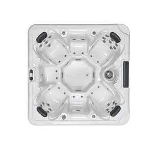 Jy8015 Outdoor 7 Person Acrylic Whirlpools Spa Hot Tube Outdoor With Base Bottom And Stair thumbnail-4