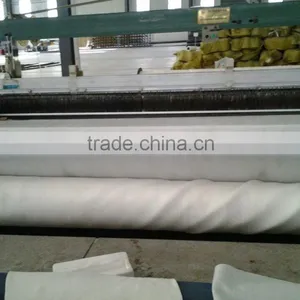 50KN/ M Breaking Strength White Polyester Woven Filament Geotextile Fabric thumbnail-1