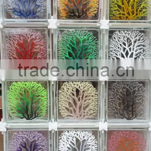 190*190*80mm Colored and Clear Glass Blocks /decorative Seawave Glass Brick thumbnail-3
