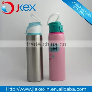 Colorful Painting Wholesale Wide Mouth Long Neck Single Wall Stainless Steel Sport Water Bottle thumbnail-1