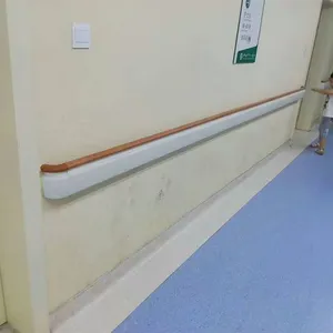 Hospital Corridor Handrail， Corridor Wall Mounted Handrail Aluminum Pvc Antibacterial Handrail for Hospital thumbnail-1