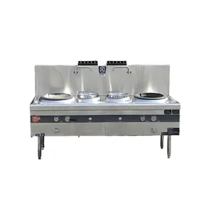 Economic External Mix Brick Series Natural Gas Double Wok & Double Warm Stove thumbnail-2