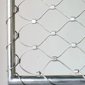 304 Stainless Steel Rope Mesh 4x4 Inch Plain Weave for Architectural Facades thumbnail-5