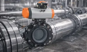 PVC-U Lug Butterfly Valve Pneumatic Actuated Valve for Industrial Pipeline System thumbnail-2