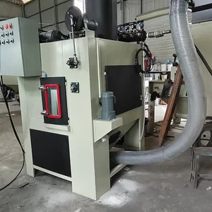 Bingteng Machinery Intermittent Turntable Automatic Sandblasting Machine for Surface Cleaning of Cylindrical Products thumbnail-2