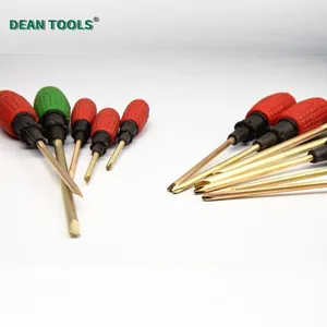 Aluminum Bronze Non-Sparking Slotted Screwdriver, 190mm Total Length,5mm Tip, Ergonomic Grip thumbnail-4