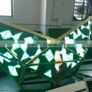Nice LED Display and DJ Booth ,Triangle Background Wall-P5 thumbnail-2