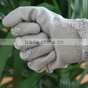 Red Long Sleeved Cow Spilt Leather Welding Gloves thumbnail-1