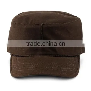 Hot Sale 2015 New Design Flat Top Short Bill Military Cap Wholesale thumbnail-2