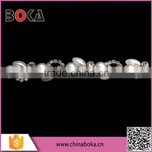 BOKA Vintage Rhinestone and Pearl Decorative Trimming Embellishment thumbnail-1