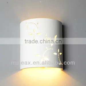 European White Gypsum Plaster Bedside 40W Wall Sticker Lamp thumbnail-2