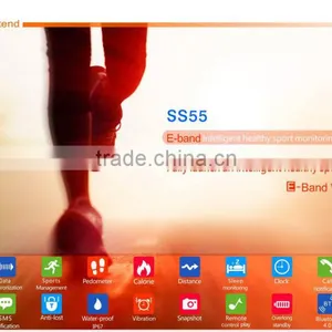 S55 Smart Bracelet Waterproof Bluetooth 4.0 Pedometer Band Health Wristband Fitness Tracker Smartband For Android IOS Phone thumbnail-4