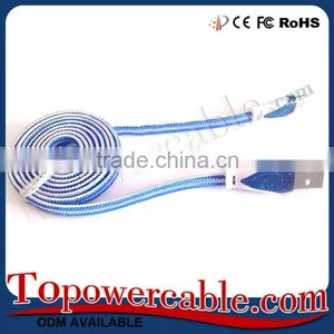 Manufacturing Bling USB Data Cable Fabric For Android Smart Phones thumbnail-3