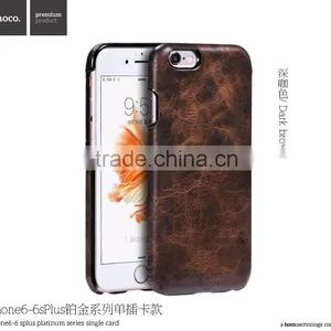 Card Holder PU Back Case for IPhone 6s Plus Original HOCO Platinum Series Card Slot Soft Leather Cover for IPhone 6Plus MT-5772 thumbnail-3