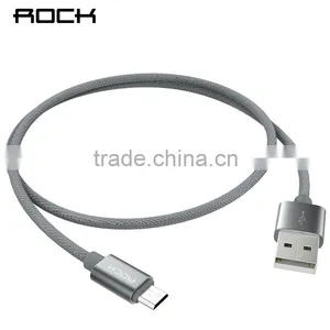 ROCK Metal Weave Micro Cable for Samsung s7 Edge/s7 1m Nylon 2.1A Quick Charging and Data Sync Micro USB Cable for Huawei/HTC thumbnail-4
