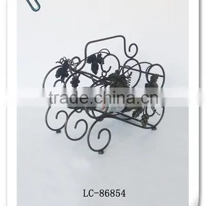 LC-76714 Single Bottle Metal Wine Rack With Leaves thumbnail-4