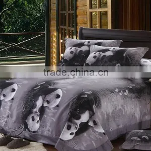 2016 Fashion 3D Panda 100% Natural Cotton Bed Cover Set thumbnail-4