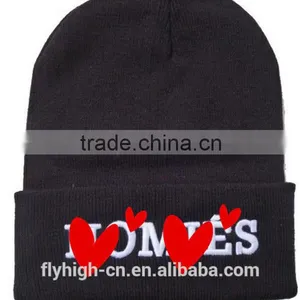 Cheap Price Wholesale Custom Warm Acrylic Knit Hat thumbnail-1