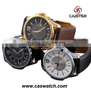 New Arrival Leather Strap Men Quartz Watch Cheap Mens Watches for Promotion Big Face Watches Men Leather Band thumbnail-1
