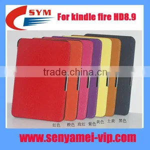 Wholesales Leather Smart Cover for Kindle Fire HD 8.9 Case, For Kindle Fire 8.9 Leather Case thumbnail-1