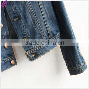 Custom Made High Fashion Women Denim Jacket thumbnail-5