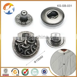 Hot Sale Gunmetal Custom Metal Pree Button thumbnail-1