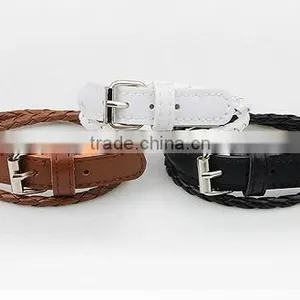 Factory Top Selling Wholesale Buckle Mens Leather Bracelet/ thumbnail-4
