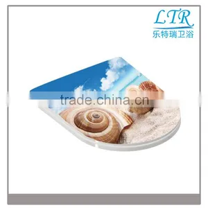 Soft Close Toilet Seat Adjustment for Printed Beach Scenery Toilet Seats thumbnail-1