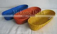 Woven Bamboo and Rattan Bread Basket Multi Color thumbnail-1