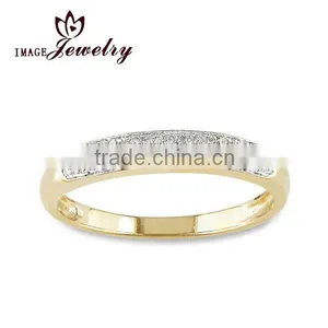 Shiny Pave Setting 925 Sterling Silver Jewels Gilded CZ Band thumbnail-1