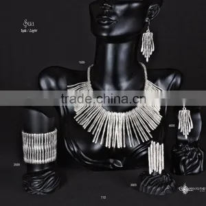 Ring Earring Bracelet Necklace Authentic Turkish Jewelery Set Made in Turkey thumbnail-3