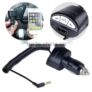Bluetooth Audio Music Receiver Usb Car Chargers For Iphone 5C 5S Sam N9000 S4 S3 AUX SV005765 thumbnail-1