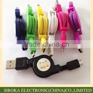 Factory Wholesale Retractable Micro Usb 2.0 Data Cable Sync Charging Cable for Blackberry LG thumbnail-4