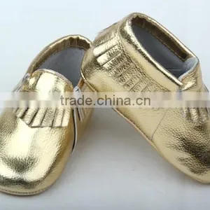 Popular All Market 100% Sheep Leather Fringes Baby Moccs thumbnail-4