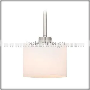 UL CUL Listed Brushed Nickel Glass Shade Hotel Lobby Pendant Light Lamp Fixture C50124 thumbnail-1