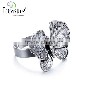 Fashion Jewelry Butterfly and White Diamond New Design Ladies Finger Ring thumbnail-2