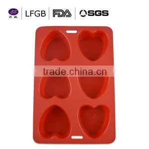 2014 Wholesale New Design Heart Shaped Silicone Cake Mould With FDA/FLGB thumbnail-1