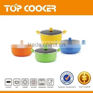 Colorful Paint Aluminum Nonstick Saucepot With Lid thumbnail-1