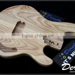 Diy High Quality Ash Wood Unfinished Electric Bass Guitar Kits 4 Strings thumbnail-6