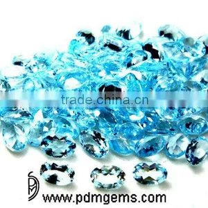 Sky Blue Topaz Semi Precious Gemstone Oval Cut Faceted Lot For Sale From Manufacturer thumbnail-2