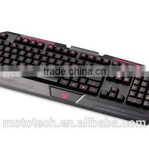 2015 3 Colors LED Light Backlit Professional Gaming Computer Keyboard thumbnail-2