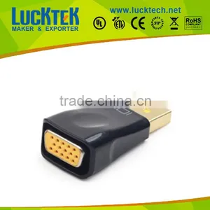 DisplayPort to VGA Adapter Connector, Black Color, High End! thumbnail-1